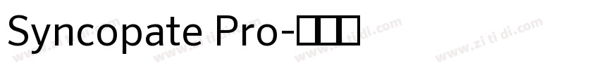 Syncopate Pro字体转换